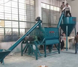 山東(dōng)東營客戶(hu)膩子粉生(shēng)産線實拍(pai)