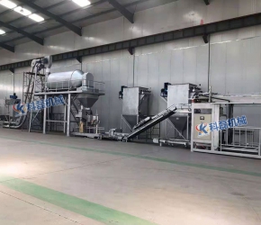 襄(xiang)阳用裕橡胶制(zhi)造有限公司(急(ji)速版)拆包輸送(sòng)包裝碼垛生産(chǎn)線客戶現場實(shi)拍